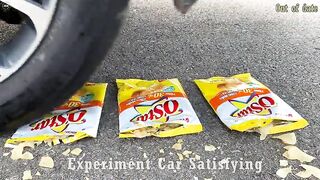 Crushing Crunchy & Soft Things by Car! Experiment Car vs Spider Pacman vs Red Monster | Satisfying