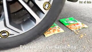 Crushing Crunchy & Soft Things by Car! Experiment Car vs Cola, Fanta, Mirinda Balloons | Satisfying