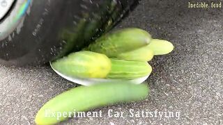 Crushing Crunchy & Soft Things by Car! Experiment Car vs Cola, Mtn Dew, Fruko in Toilet | Satisfying