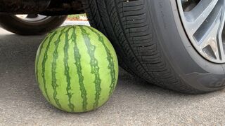 Crushing Crunchy & Soft Things by Car! Experiment Car vs Watermelon Balloons | Satisfying