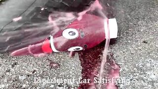 Crushing Crunchy & Soft Things by Car! Experiment Car vs Lighters | Satisfying