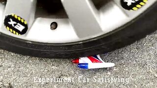 Crushing Crunchy & Soft Things by Car! Experiment Car vs Lighters | Satisfying