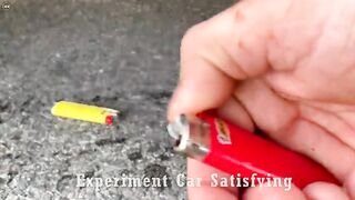 Crushing Crunchy & Soft Things by Car! Experiment Car vs Lighters | Satisfying