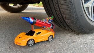 Crushing Crunchy & Soft Things by Car! Experiment Car vs Rocket with Car Toy | Satisfying