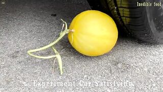 Crushing Crunchy & Soft Things by Car! Experiment Car vs Watermelon Rainbow Jelly | Satisfying