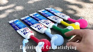 Crushing Crunchy & Soft Things by Car! Experiment Car vs Toothpaste and Balloons | Satisfying