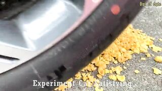 Crushing Crunchy & Soft Things by Car! Experiment Car vs Rainbow Tower vs Watermelon | Satisfying