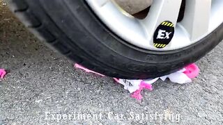 Crushing Crunchy & Soft Things by Car! Experiment Car vs Giant M&M Candy vs Balloons | Satisfying