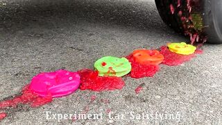 Crushing Crunchy & Soft Things by Car! Experiment Car vs Coca, Fanta, Mirinda Balloons | Satisfying