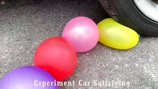 Crushing Crunchy & Soft Things by Car! Experiment Car vs Water Balloons vs Coca Cola | Satisfying