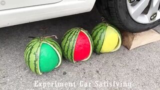 Crushing Crunchy & Soft Things by Car! Experiment Car vs Water Balloons vs Coca Cola | Satisfying