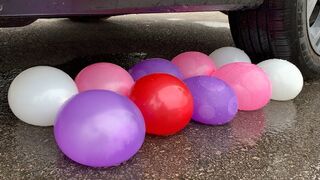 Crushing Crunchy & Soft Things by Car! Experiment Car vs Mirinda Balloons vs Mentos | Satisfying