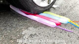 Crushing Crunchy & Soft Things by Car! Experiment Car vs Long Balloons vs Coca Cola | Satisfying