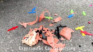 Crushing Crunchy & Soft Things by Car! Experiment Car vs Pineapples, Fanta, Mirinda and Mentos