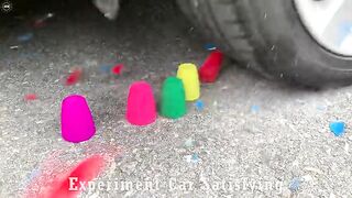 Crushing Crunchy & Soft Things by Car! Experiment Car vs Slime Piping Bags, Balloons | HaerteTest