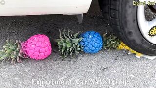 Crushing Crunchy & Soft Things by Car! Experiment Car vs Coconuts, Watermelon, Long Balloons