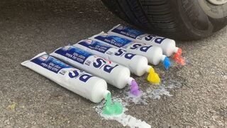 Crushing Crunchy & Soft Things by Car! Experiment Car vs Toothpaste vs Mentos Underground