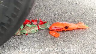 Crushing Crunchy & Soft Things by Car! Experiment Car vs Orbeez Gloves, Watermelon Balloons