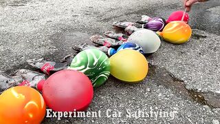 Crushing Crunchy & Soft Things by Car! Experiment Car vs Coca Cola, Fanta, Pepsi Balloons | 37