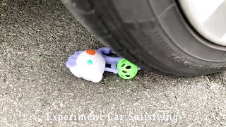 Crushing Crunchy & Soft Things by Car! Experiment Car vs Rainbow Plate, Watermelon Balloons