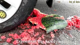 Crushing Crunchy & Soft Things by Car! Experiment Car vs Rainbow Plate, Watermelon Balloons