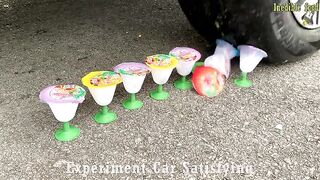 Crushing Crunchy & Soft Things by Car! Experiment Car vs Watermelon Balloons