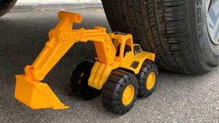 Crushing Crunchy & Soft Things by Car! Experiment Car vs Excavator Toys, Watermelon, Water Balloons