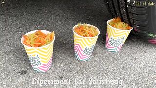 Crushing Crunchy & Soft Things by Car! Experiment Car vs Excavator Toys, Watermelon, Water Balloons