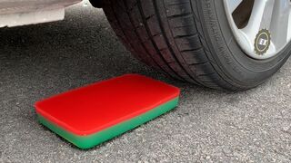 Crushing Crunchy & Soft Things by Car! EXPERIMENT Car vs Jelly, Coca Cola, Fanta, Mirinda Balloons