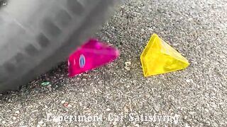 Crushing Crunchy & Soft Things by Car! EXPERIMENT: Car vs Coca Cola, Fanta, Mirinda Balloons | 27