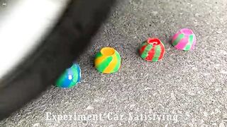 Crushing Crunchy & Soft Things by Car! EXPERIMENT Car vs Glove Coca Cola, Fanta, Mirinda Balloons