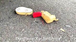 Crushing Crunchy & Soft Things by Car! EXPERIMENT Car vs Candles, Coca Cola, Fanta, Mirinda Balloons