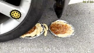 Crushing Crunchy & Soft Things by Car! EXPERIMENT Car vs Toy Car, Coca Cola, Fanta, Mirinda Balloons