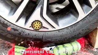 Crushing Crunchy & Soft Things by Car! EXPERIMENT: Car vs Coca Cola, Fanta, Mirinda Balloons | 18