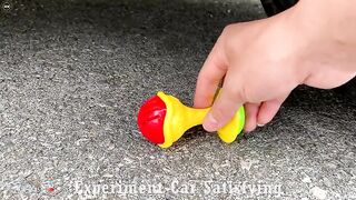 Crushing Crunchy & Soft Things by Car! EXPERIMENT: Car vs Coca Cola, Fanta, Mirinda Balloons | 12