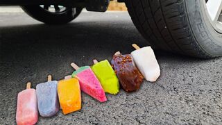 EXPERIMENT: Car vs Ice cream2 - Crushing Crunchy & Soft Things by Car!