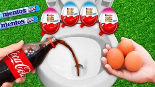 EXPERIMENT!! EGG VS Coca Cola, Mentos in Toilet = ???