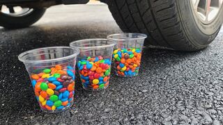 Crushing Crunchy & Soft Things by Car! EXPERIMENT: Car vs M&M, Toys, Balloons