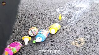 Crushing Crunchy & Soft Things by Car! EXPERIMENT: Car vs Color, Toys, Balloons