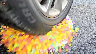 Crushing Crunchy & Soft Things by Car! EXPERIMENT: Car vs Color, Toys, Balloons