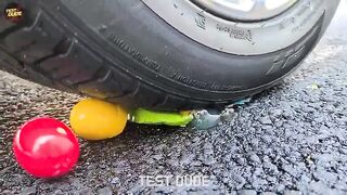 Crushing Crunchy & Soft Things by Car! EXPERIMENT: Car vs Coca Cola, Egg, Balloons