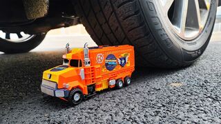 Crushing Crunchy & Soft Things by Car! EXPERIMENT: Car vs Truck Toys