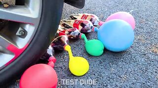 Crushing Crunchy & Soft Things by Car! EXPERIMENT: Car vs Hands, Toys, Balloons