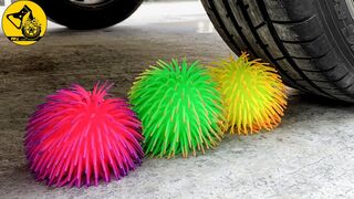Experiment Car vs Doodles Ball vs Fanta vs Mentos | Crushing Crunchy & Soft Things by Car