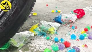 Experiment: Car vs Candy, Lighters Ice Tennies | الحلوى والولاعات الجليد تنس