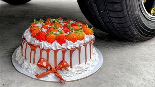 Crushing Crunchy & Soft Things by Car - Experiment Car vs Strawberry Cake | EP 27