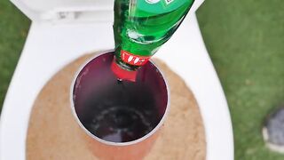 Cola, Different Fanta, Mtn Dew, Pepsi,Sprite and Stretch Armstrong vs Mentos in Toilet Underground