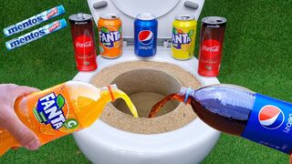 Stretch Armstrong vs Mentos in Big Underground Cola, Different Fanta, Mtn Dew, Pepsi,Sprite