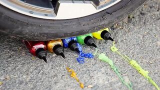 Crushing Crunchy & Soft Things by Car! EXPERIMENT: Car vs Coca Cola, Food Long Balloons