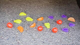 Crushing Crunchy & Soft Things by Car! EXPERIMENT: Car vs Coca Cola, Food Long Balloons